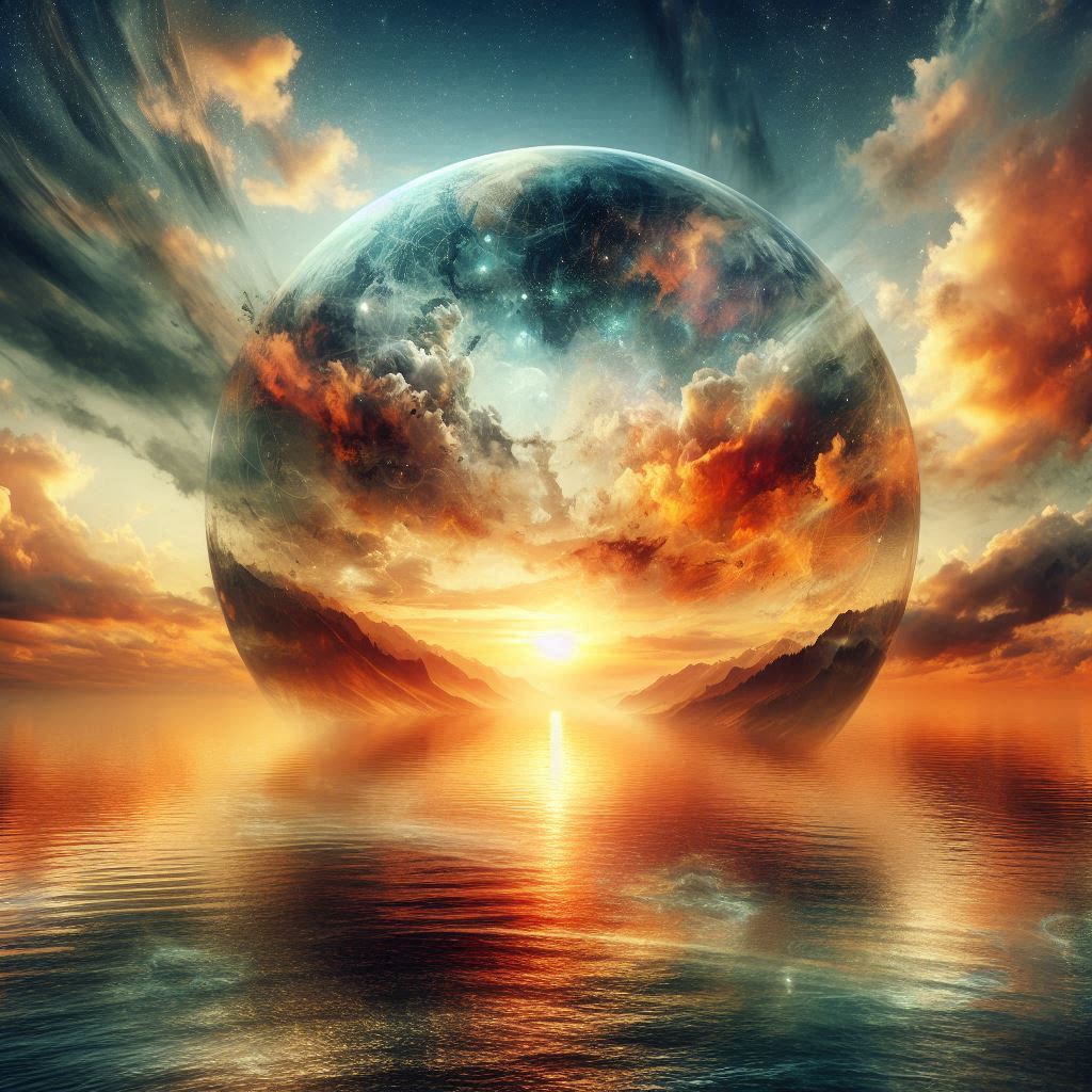 a planet in the water